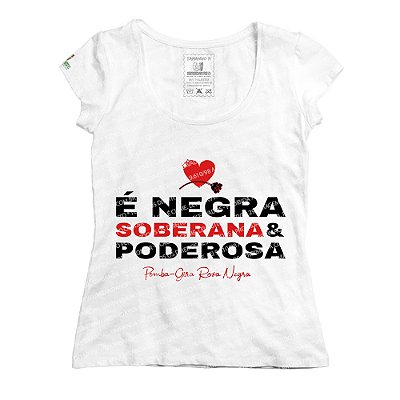 Baby Look Sacode o Pó Rosa Caveira! - Umbanda No Peito ®