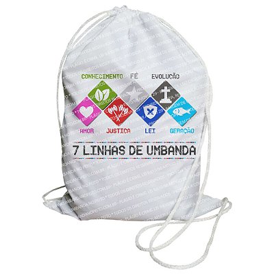 Mochilinha para Guias / Colares / Fios de Contas - Salve as Sete Linhas