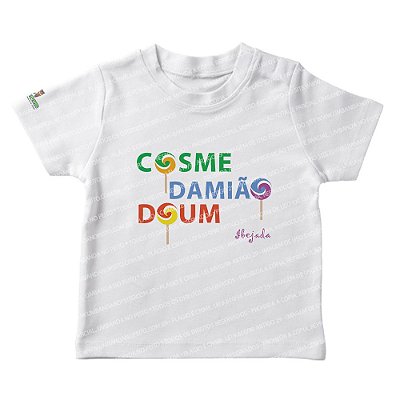 Camiseta Infantil Cosme, Damião, Doum