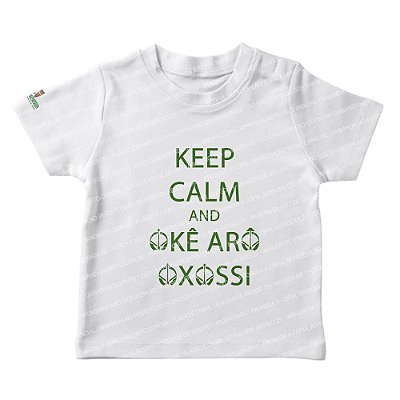 Camiseta Infantil Keep Calm and Okê Arô Oxossi