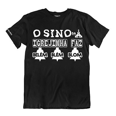 Camiseta Preta O Sino da Igrejinha