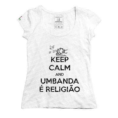 Baby Look Keep Calm and Umbanda é Religião