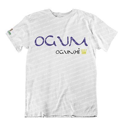 Camiseta Rei Ogum (estampa azul)