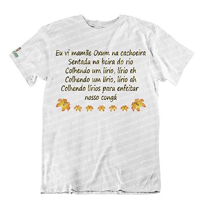 Camiseta Eu Vi Mamãe Oxum na Cachoeira