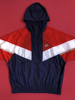 Jaqueta Nike Sportswear Heritage Azul e Vermelha Masculina