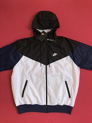 Jaqueta Nike Sportswear Windrunner Preta e Azul Masculina