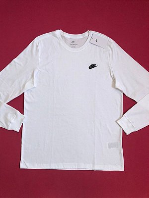 Camiseta Nike Sporstwear Manga Longa Branca Masculina