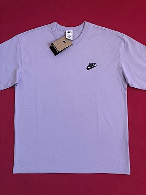 Camiseta Nike Sporstwear M90 Manga Longa Lilás Masculina