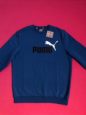 Blusa Puma Logo Azul Masculina