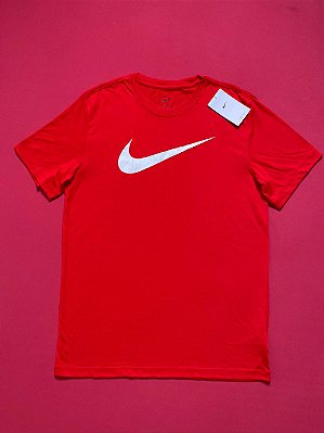 Camiseta Nike Dri Fit Swoosh Vermelha Masculina