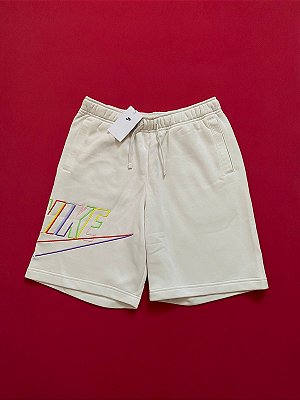 Shorts Nike Sportswear Moletom Creme Masculino