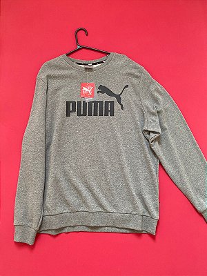 Blusa Puma Big Logo Cinza Masculina