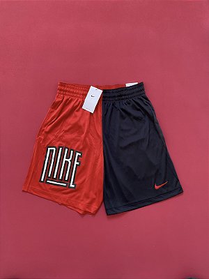 Shorts Nike Dri Fit Basketball Preto e Vermelho Masculino