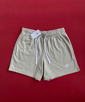 Shorts Nike Sportswear Moletom Creme Masculino