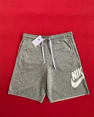 Shorts Nike Sportswear Moletom Cinza