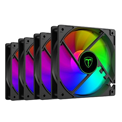 Kit 4 Cooler Fan T-dagger RGB T-tgf610 120MM