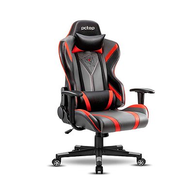 Cadeira Gamer Spider Vermelha-Preta PCTop Reclinável X-2577