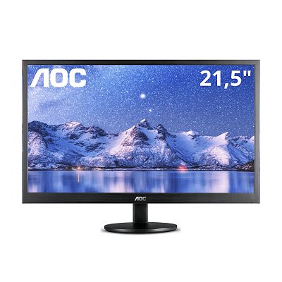 Monitor AOC 21'5 LED Full HD 60Hz HDMI VGA VESA 5MS 100-240V E2270SWHEN