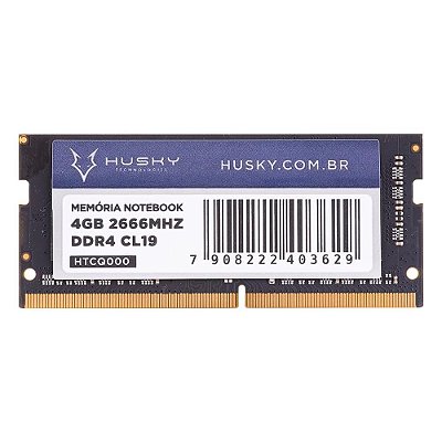 Memória Para Notebook Husky Technologies 4GB 2666MHz DDR4 CL19 - HTCQ000