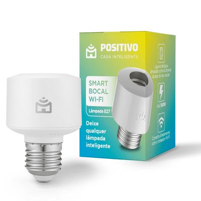 Smart Bocal Positivo Casa Inteligente Wi-Fi Soquete E27 100W Alexa  E Google Bivolt Branco