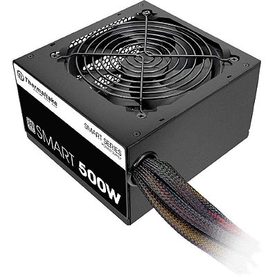 Fonte Thermaltake Smart 500W ATX 2.3 80 Plus White PFC Ativo Preta - PS-SPD-0500NPCWBZ-W