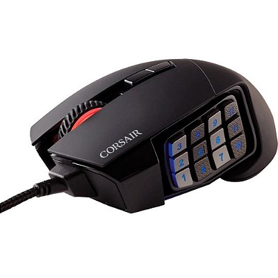 Mouse Gamer Corsair Scimitar PRO RGB 17 Botões 16000DPI Preto - CH-9304311-NA