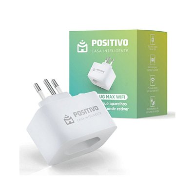 Tomada Inteligente Positivo Smart Plug Max Wi-Fi 16A 1600W - Branca