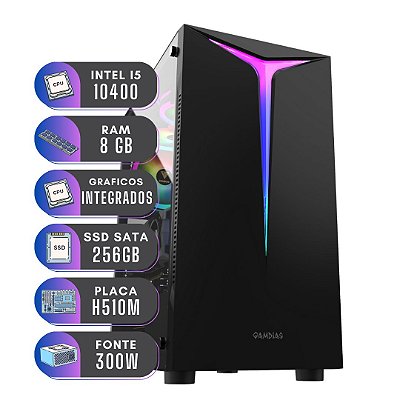 Computador Intel Core i5 10400 Windows 11 8GB SSD 256GB 300W