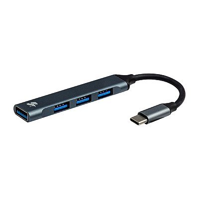 Hub Adaptador 5+ USB Tipo-C 4 Portas USB 3.0 3 USB 2.0 - DTC-03