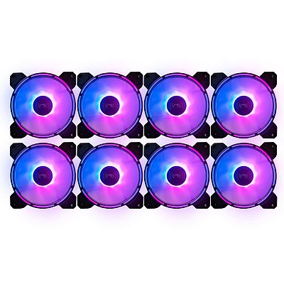 Kit 8 Cooler Fan Galax Vortex Wind-01 ARGB Fan 120mm Preto