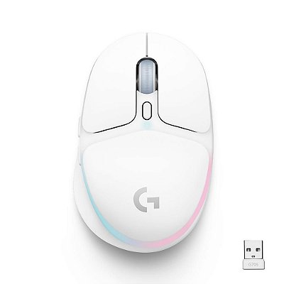 Mouse Gamer Logitech G705 Sem Fio RGB Bluetooth 8.200 DPI USB 6 Botões Branco - 910-006366