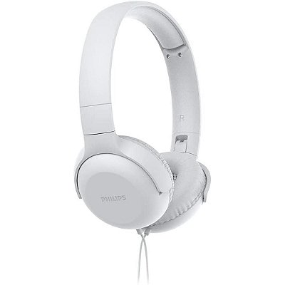 Fone De Ouvido Philips Headphone  20.000Hz Com Microfone Branco - Tauh201wt/00