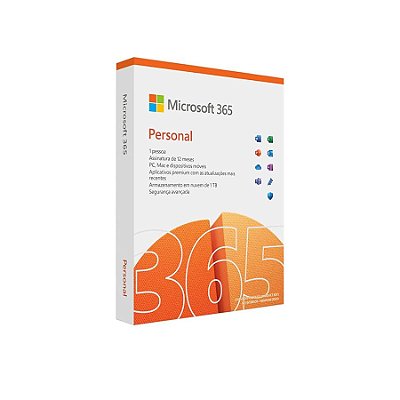 Microsoft 365 Personal Office 1 Licença 12meses Mídia Física