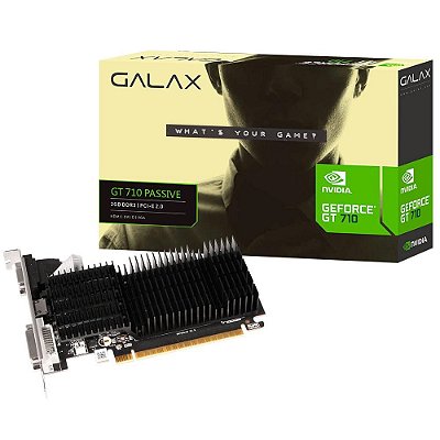 Placa de Vídeo Galax GT 710 Passive NVIDIA GeForce 2GB DDR3 - 71GPF4HI00GX