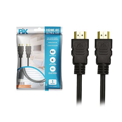 Cabo HDMI PIX 2.0 4K HDR 19 Pinos 32AWG 1M Polybag