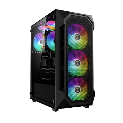 Gabinete Gamer Gamdias Aura GC1 Elite RGB 4Fans S/fonte ATX MidTower Vidro Temperado - GC1 Elite