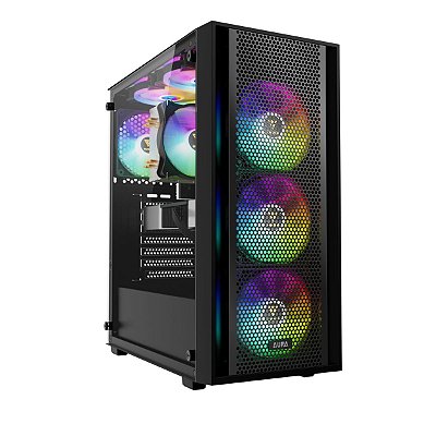 Gabinete Gamer Gamdias Aura GC2 Elite RGB 4Fans S/fonte ATX MidTower Vidro Temperado - GC2 Elite