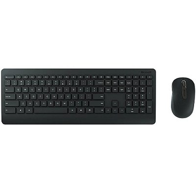 Kit Teclado E Mouse Microsoft Sem Fio Comfort Desktop 900 Preto - PT300005