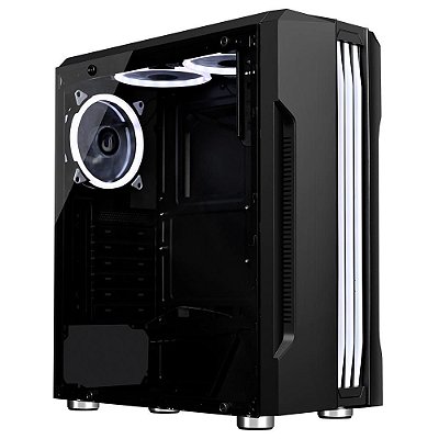 Gabinete Gamer Rise Mode Z1 Glass RGB S/Fan S/Fonte Vidro temperado Preto - RM-Z01-01-FB