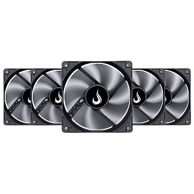 Kit 5 Cooler Fan Rise Mode 120mm 12v Preto - RM-BK-01-FB