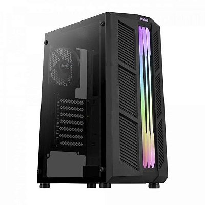 Gabinete Gamer Aerocool Prime Preto RGB Lateral Vidro [F002]