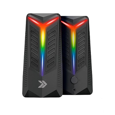 Caixa de Som Gamer KBM Gaming RGB AUX Drive de 45mm RMS 10W - KGCSG120