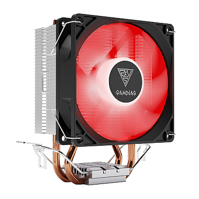 Cooler Para Processador Gamdias Boreas E1-210 LED Vermelho 92mm Intel/AMD Preto