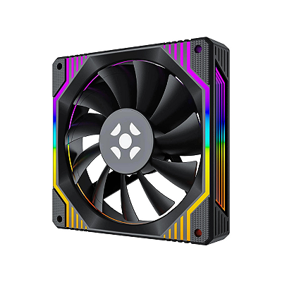 Cooler Fan Fortrek Frosty Rainbow 120mm 1200 RPM Preto - 83900