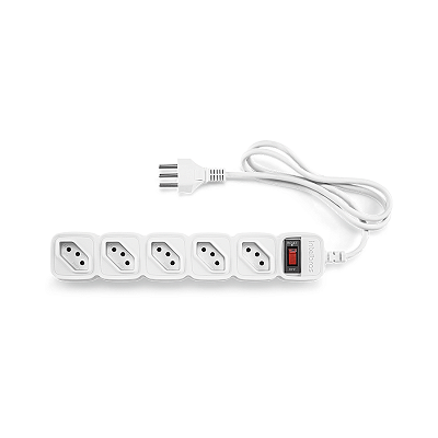 Filtro De Linha Intelbras 1M 5 Tomadas Bivolt Branco - EPE205BR