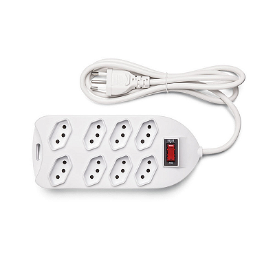 Filtro De Linha Intelbras 1,5M 8 Tomadas Bivolt Branco - EPE 1008+