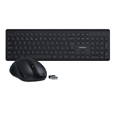 Kit Teclado E Mouse Intelbras CSI50 Sem Fio 1200DPI USB 2.0 Preto - CSI50