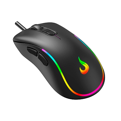 Mouse Gamer Rise Mode G2 Black RGB 6400DPI 7 Botões Preto - RM-MG-02-FB