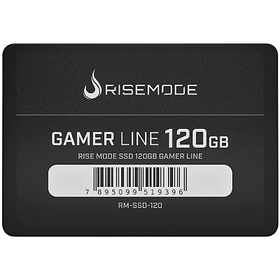 SSD SATA Rise Mode Line 120GB 2.5" Leitura 535MB/s Gravação 435MB/s Preto - RM-SSD-120