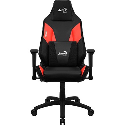 Cadeira Gamer Aerocool Admiral Champion Vermelha Até 150kg Ajustável Apoios Extras